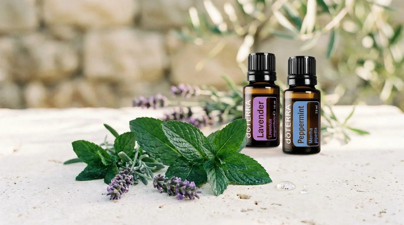 Aceites esenciales de Menta piperita y Lavanda doTERRA