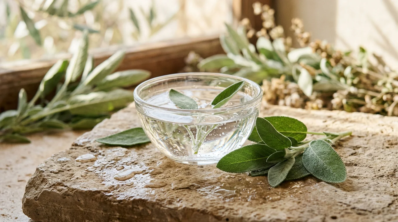 Agua destilada e Hidrolato de Salvia
