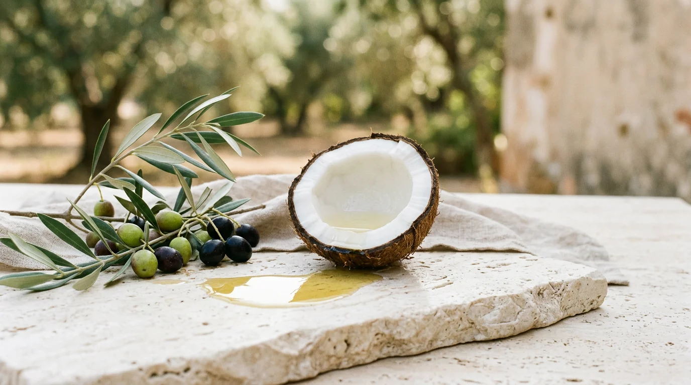 Aceite de Oliva y Aceite de Coco