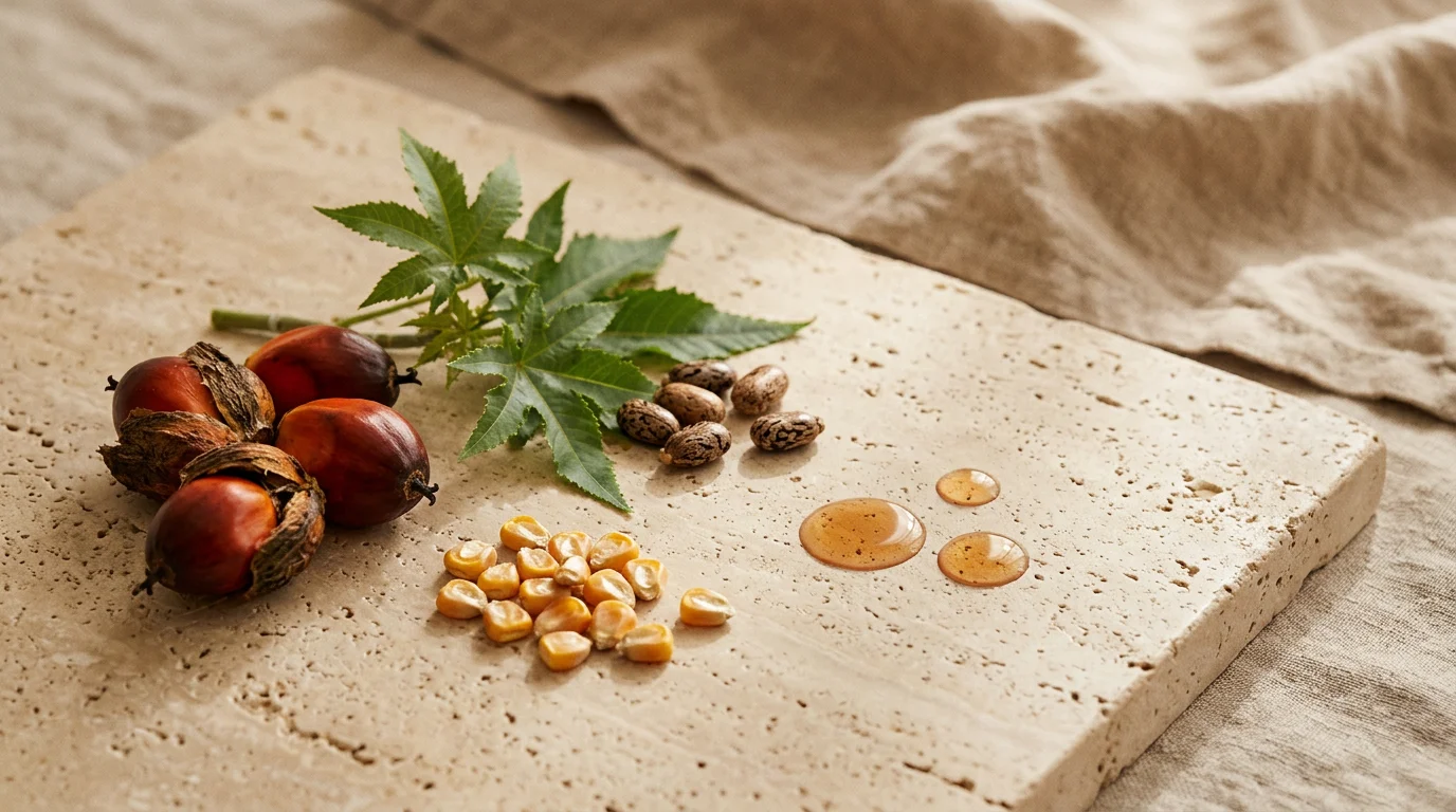 Aceite de Palma, Ricino y Maíz