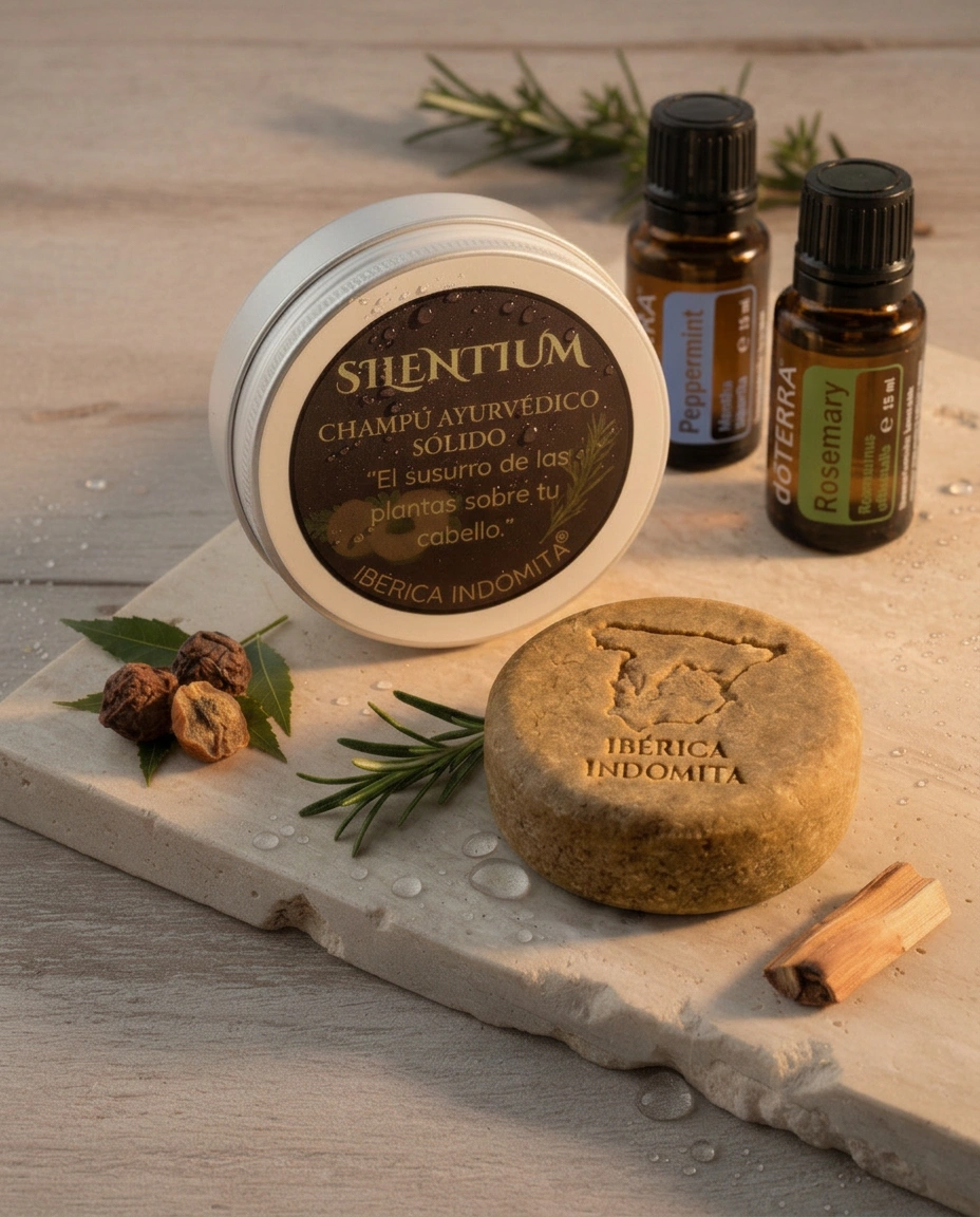 Silentium con envase, pastilla y aceites esenciales doTERRA